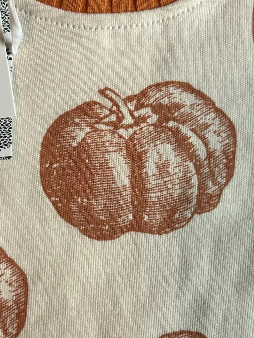 NWT Kate Quinn Pumpkin Ringer Tee 3–6M Organic Cotton